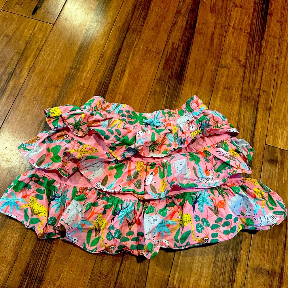 Jungle, ruffle skirt- Miniboden 7-8y